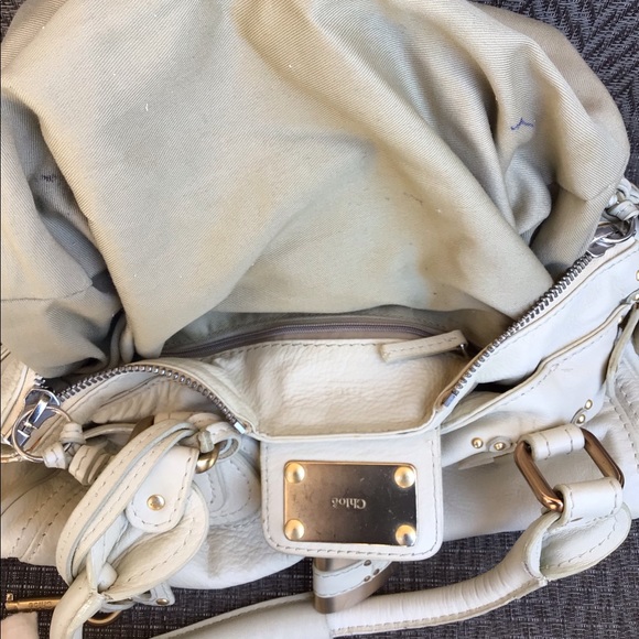 🚫SOLD🚫 Chloe Cream Leather Paddington Lock Satchel Bag - Picture 8 of 15